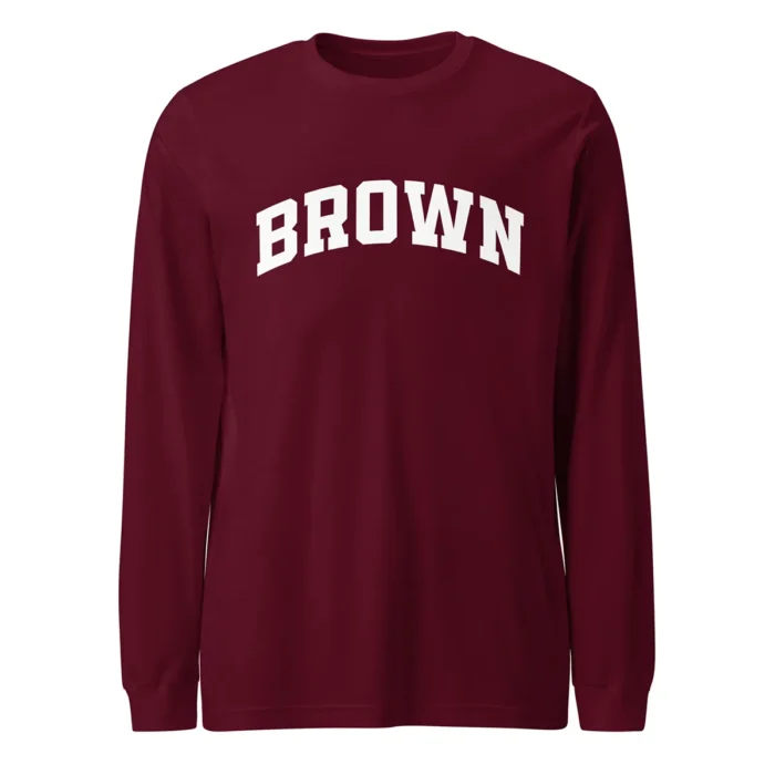 Brown Unisex Long Sleeve Tee