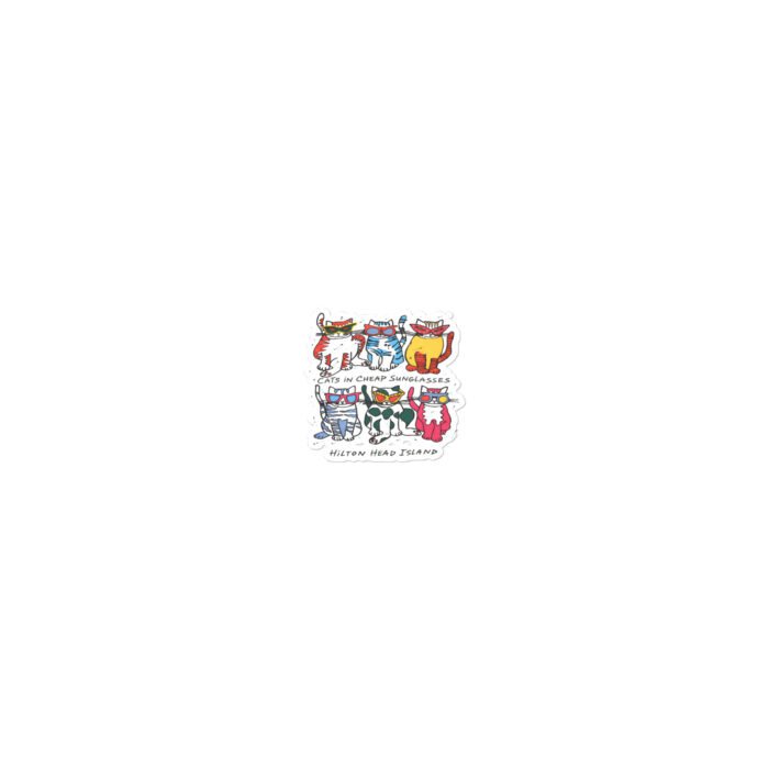 Cats in Cheap Sunglasses Stickers - Image 1