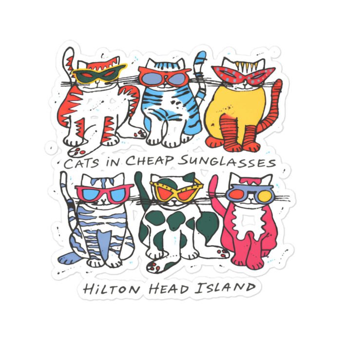 Cats in Cheap Sunglasses Stickers - Image 4